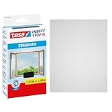 tesa Insect Stop Standard Fliegengitter für Fenster - Insektenschutz zuschneidbar -...