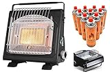 SMH LINE® 2in1 Tragbare Gasheizung Gaskocher + 4 Gaskartuschen 227g Camping...