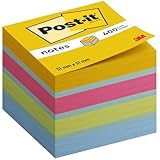 Post-it Mini Würfel, Ultrafarben, 51 x 51 mm, 400 Blatt - Selbstklebende Notizzettel für...