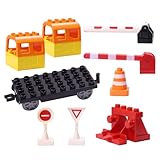 Mirthben Bausteine Schienen Set, 9-teiliges Gleiszubehör bestehend aus Waggons,...