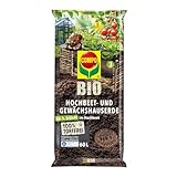 COMPO BIO Hochbeet- und Gewächshauserde torffrei, ideal für komfortables...