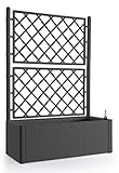 BigDean Rankgitter XL in Anthrazit mit Spalier und Blumenkasten 90L - Mit...