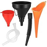 3 Stück Einfülltrichter Set, rechtwinkliges flexibles Kunststoff Trichter Set, Universal...