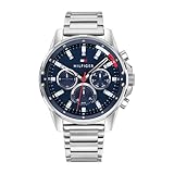 Tommy Hilfiger Multi Zifferblatt Quarz Uhr für Herren mit Silbernes...