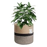 NATTHSWE Pflanzenkorb mit Liner, Geflochtene Blumentopf Übertopf Korb für 18cm...
