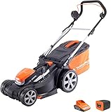 Yard Force - Leistungsstarker Akku Rasenmäher 40V | 1x2,5Ah Lithium-Ionen-Akku...
