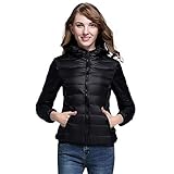 CHIYEEE Packbar Daunenjacke Damen Kapuze Ultra Leichtgewicht Langer Winter...