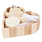 MOTHNUR Herzförmiges Bade set Dusch Peeling set mit Bärenmotiv Sanfte Hautpflege...