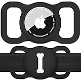 Mugust Hundehalsband Halter für AirTag, Air Tag Hund GPS Hülle, Silikon Anti-Lost...