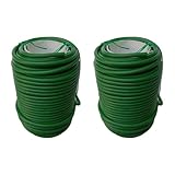 MCAOAL 2 Stück 20 M Pflanzenbinder Flexibler Gartenbinder Grün Multifunktionsbinder...