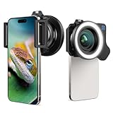 10-20x Zoom-Makroobjektiv-Set mit Fülllicht für Smartphones,Makro-Telefonobjektiv mit...