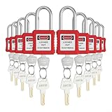 CWOQOCW Sicherheits-Vorhängeschloss, Tagout, Stahlbalkenschloss, Set mit verschiedenen...
