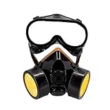 TRIXES Set mit 1 x Kostümmaske mit Zwei Filtern und 1 x Schutzbrille - Ideal...