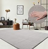 the carpet Relax Moderner Flauschiger Kurzflor Teppich, Anti-Rutsch Unterseite, Waschbar...