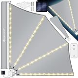 KESSER® Balkonfächer mit LED | klappbar mit Wandhalterung | 140x140cm | Sichtschutz...