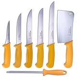 Messermann Germany Fleischmesser Set 7er Box Fleischermesser, Stechmesser, Ausbeinmesser...