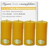 Figura Santa® Bienenwachskerzen Adventskerzen 4er Set Kerzen Adventskranz...