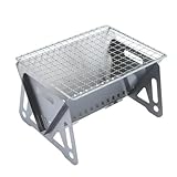 Tragbarer Klappgrill aus Edelstahl für Camping und Picknicks – Faltbarer Outdoor-Grill,...