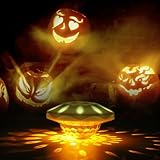 TEPENAR Wiederaufladbare LED Kürbis Licht - 7 Modi LED Jack-O-Lantern Licht...