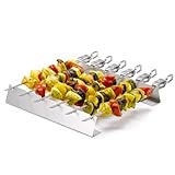 Räucherphorie® Grillspiess-Set - 6x Edelstahl Grillspieße + Grillgestell +...