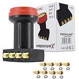 Premium X Quattro LNB - 4Fach - Extrem Hitzebeständig - nur für Multischalter - 4K Full...