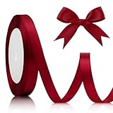 Geschenkband,Geschenkband Rot,Satinband Rot,Rotes Band,Schleifenband 10mm,22m Weinrot...