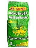 HL Kauf Kokosnuss Cocos Grillbriketts Premium Qualität aus Kokos| 5kg 10kg 15kg...