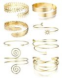 YADOCA 8 Stücke Oberarm Armbänder für Damen Egirls Einstellbare Oberarmmanschette Set...
