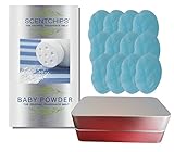Duftwachs Scentchips Geschenk Set I 12x Aroma BABYPUDER (Baby Powder) Plastikfrei Melts...