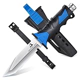 DRAGON RIOT Tauchermesser mit Beinholster, Tanto Messer Outdoor Feststehende, Scharfes...
