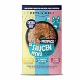 Pets Deli Getreidefreies Nassfutter Multipack Saucen Menü Huhn, Thunfisch, Rind...