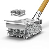 HOUSE AGAIN Grillbürste und Schaber Borstenfrei mit 3 Ersatzkopf 304 Edelstahl...