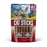 DeliBest Cat Sticks aus 85% Schweizer Rindfleisch I Katzen Leckerlies...