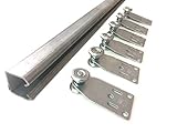 TENDAGGIMANIA ® Vorhangschiene aus verzinktem Eisen, mit 9 Laufrolle inkl (Jede laufrolle...