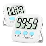 Antonki 2 Stück Timer, Digitaler Küchentimer zum Kochen, Eieruhr, Magnetisch...