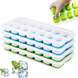 Eiswürfelform Silikon, 4er Pack Eiswürfelbehälter Mit Deckel, Quadratische...