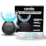 EASY SMILE - Professionelles Zahnaufhellungs-Kit mit 16X LED-Licht – 3 Bleaching Gele...