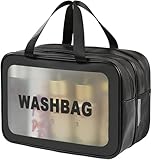 Q-WOOFF Kosmetiktasche，kulturtasche Damen，kulturbeutel Herren， Trocken-...