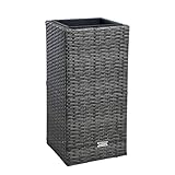 ESTEXO Polyrattan Blumentopf Übertopf Pflanztopf Blumenkübel Rattan Pflanzkübel Topf...