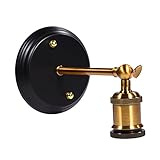 Sunisfa Vintage Industrie E27 Wandleuchte Lampenfassung für Zuhause Schlafzimmer Flur...