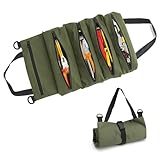 Werkzeug Rolltasche mit 5 Reißverschlusstaschen,Werkzeugtasche Klein,Canvas...