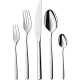 WMF Boston Edelstahl Besteck Set 6 Personen, Essbesteck Set 30 teilig, Monobloc-Messer,...
