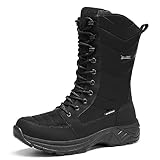 SHULOOK Winterstiefel Damen Wasserdicht Gefüttert Warm Winterschuhe Schneestiefel...