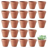 LUFEIS Tontöpfe Klein, 24 Stück 5.5cm Mini Terrakotta Tontöpfe, Kleine Terrakotta...