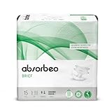 Absorbeo Windel Maxi 15 Stück, Saugfähiges Hilfsmittel für Schwere Blasenschwäche,...