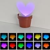Lichtprojektions-Blumentopf, Blumentöpfe mit Nachtlichtern, Projektion mit Diashow, 7...