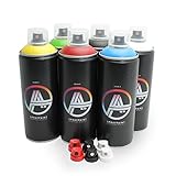 Double A Spraypaint Sprühdosen Set, Paket Grundfarben klein, 6 Spraydosen 400ml +...