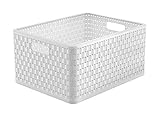 Rotho Country Aufbewahrungsbox 28l in Rattan-Optik, Kunststoff (PP) BPA-frei, weiss,...