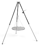 DREIBEIN SchWENKGRILL GRILLGESTELL mit Kurbel & Edelstahl Grillrost 70 cm und...