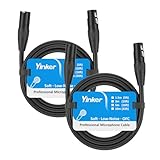 Yinker 2 Stücke XLR Kabel 3m Male zu Female, 3 Polig Mikrofonkabel Male zu Female 2...